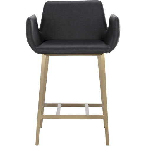 Lucano 36.5 inch Bravo Black Counter Stool